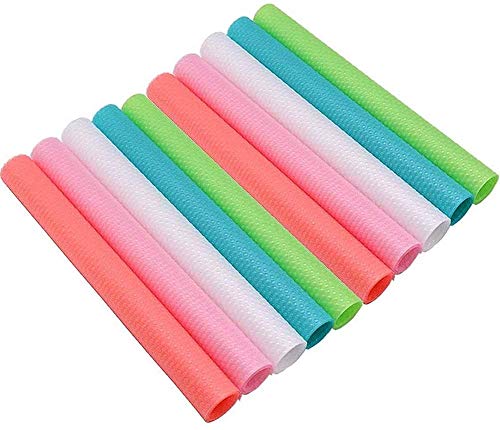 Panngu 10 pcs Multifuncional Bases Antideslizantes EVA - Alfombra del refrigerador Ideal para Frigorífico, Protector Antideslizante para Cajones Mostrador de Cocina, etc (45 * 29 cm)