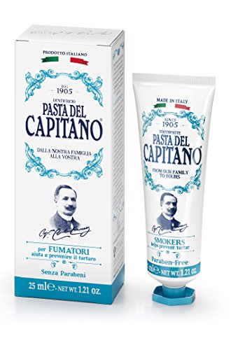 Pasta del Capitano Dental para Fumadores - 3 Recipientes de 25 ml - Total: 75 ml