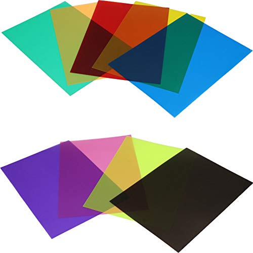 Película de Color Película de Filtro de Color, Juego de filtros, corrección de Color con 9 Colores para luz de Flash, Filtro de Gel de Color, Accesorios de Estudio fotográfico, luz LED estroboscópica