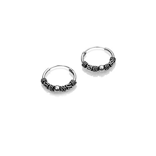 Pendientes Aros Bali de Plata de Ley 925 - Pendientes Aros Tribales de Plata Pequeños - Varios Modelos de 14 a 35 mm. Pendientes Aros Bali de Plata de Ley 925 - Pendientes Aros Tribales de Plata Pequeños - Varios Modelos de 14 a 35 mm.
