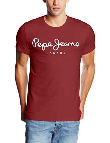 Pepe Jeans Original Stretch Camiseta, Rojo (Garnet 284), Small para Hombre