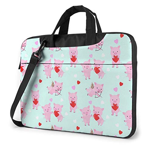 Pigs Hearts Laptop Bag Bolso de Mano Compatible con Laptop con Correa