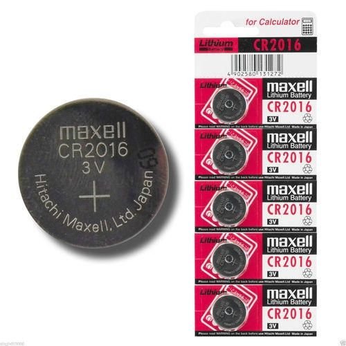 Pila maxell de Boton de Litio CR2016 3V Pack 5 Pilas