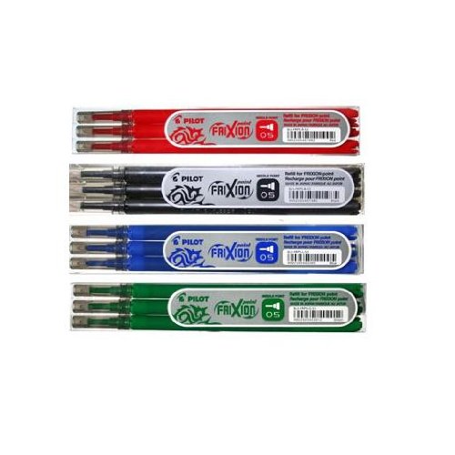 Pilot - Lote de 4 sets de 4 recargas Frixion Point negro, azul, rojo y verde Pilot - Lote de 4 sets de 4 recargas Frixion Point negro, azul, rojo y verde