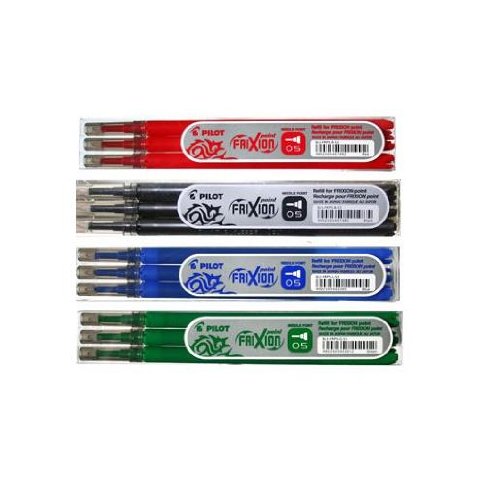 Pilot - Lote de 4 sets de 4 recargas Frixion Point negro, azul, rojo y verde