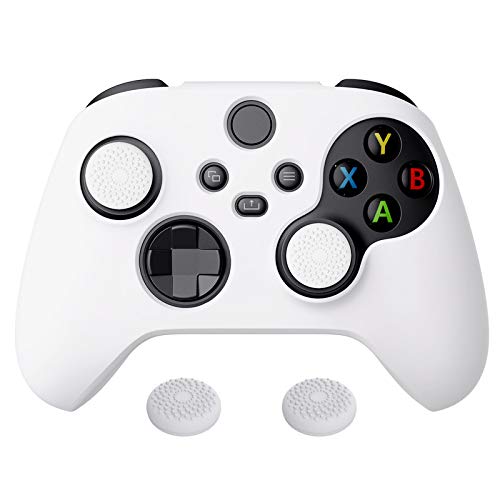 PlayVital Pure Series Funda de Silicona Antideslizante para Control Xbox Series X, Carcasa de Goma Protector Tacto Suave para Mando Xbox Series S con Blanco Tapas de Joysticks - Blanco PlayVital Pure Series Funda de Silicona Antideslizante para Control Xbox Series X, Carcasa de Goma Protector Tacto Suave para Mando Xbox Series S con Blanco Tapas de Joysticks - Blanco