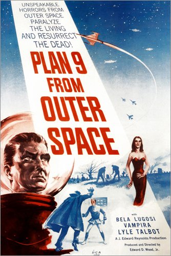 Póster 61 x 91 cm: Plan 9 from Outer Space de Everett Collection - impresión artística, Nuevo póster artístico