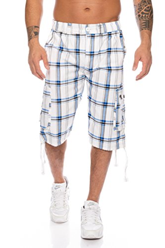 Raff&Taff Bermudas para hombre, pantalones cortos de deporte, para ocio, hasta 4XL Blanco (302) XXXL