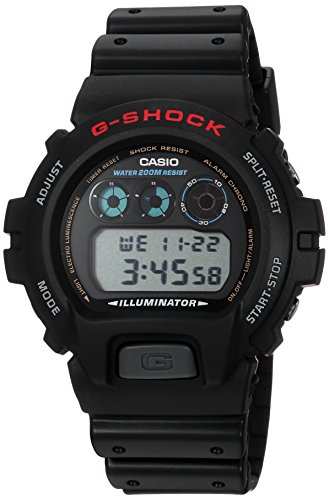 Reloj CASIO G-SHOCK DW-6900-1VC Cronógrafo, Alarma, Cuenta regresiva, Sumergible 20BAR-Correa de caucho negra