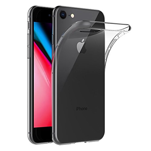 REY Funda Carcasa Gel Transparente para iPhone 8 / iPhone 7 / iPhone SE 2020, Ultra Fina 0,33mm, Silicona TPU de Alta Resistencia y Flexibilidad REY Funda Carcasa Gel Transparente para iPhone 8 / iPhone 7 / iPhone SE 2020, Ultra Fina 0,33mm, Silicona TPU de Alta Resistencia y Flexibilidad