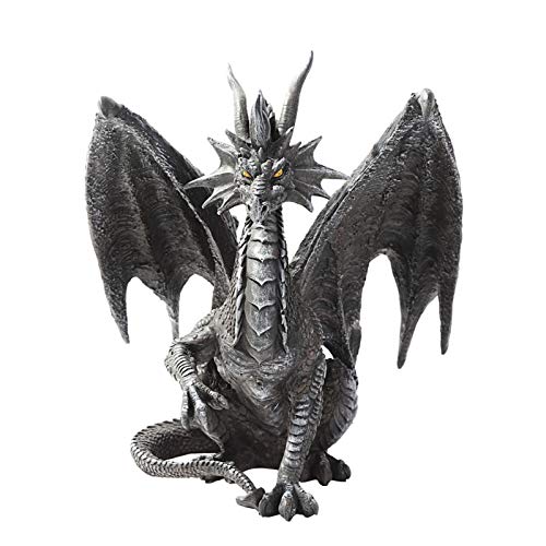 Ruth Thomson Dragons Lair - Estatua de dragón de cuadros negros de Pacific Giftware
