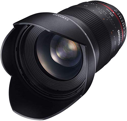 Samyang F1111001102 - Objetivo fotográfico DSLR para Canon Ae (Distancia Focal Fija 35mm, Apertura f/1.4-22 AS UMC, diámetro Filtro: 77mm), Negro Samyang F1111001102 - Objetivo fotográfico DSLR para Canon Ae (Distancia Focal Fija 35mm, Apertura f/1.4-22 AS UMC, diámetro Filtro: 77mm), Negro