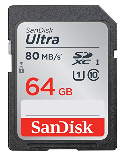 SanDisk Ultra Tarjeta de memoria SDXC de 64 GB (hasta 80 MB/s, Clase 10)