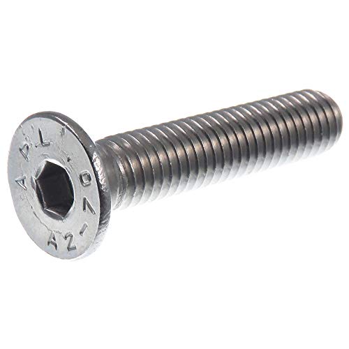 SECCARO Tornillo avellanado M8 x 40 mm, acero inoxidable V2A VA A2, DIN 7991 / ISO 10642, hexágono interior, 20 piezas SECCARO Tornillo avellanado M8 x 40 mm, acero inoxidable V2A VA A2, DIN 7991 / ISO 10642, hexágono interior, 20 piezas