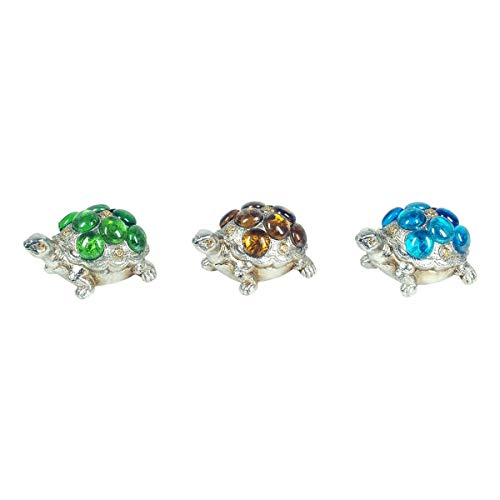 Set de 3 Figuras Decorativas de Resina con Pedrería Tortuga . Adornos y Esculturas. Animales. Decoración Hogar. Regalos Originales. 9,50 x 6 x 5 cm. Set de 3 Figuras Decorativas de Resina con Pedrería Tortuga . Adornos y Esculturas. Animales. Decoración Hogar. Regalos Originales. 9,50 x 6 x 5 cm.