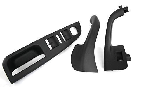 Set de tiradores de puerta originales izquierdos y derechos para VW Golf V, Jetta - 3 piezas antracita 4 eléctricas