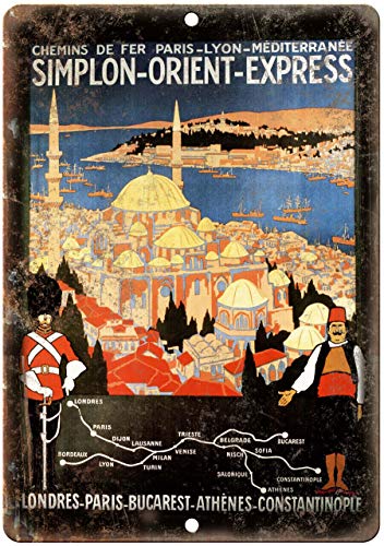 Simplon Orient Express - Cartel de metal para viaje (20,3 x 30,4 cm)