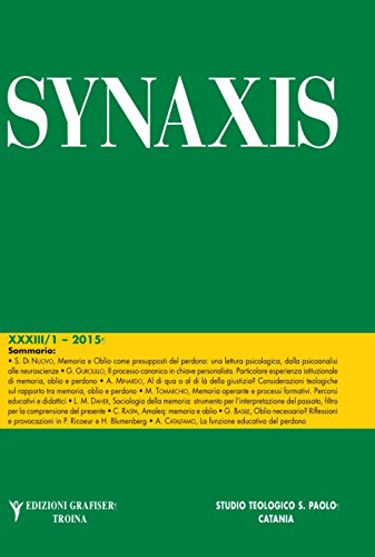 Sinaxis. Memoria, oblio, perdono (2015) (Vol. 33)