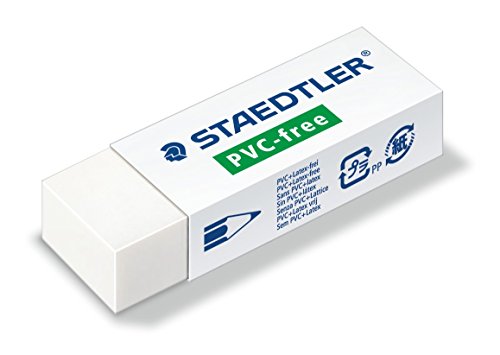 STAEDTLER 525 B20 goma de borrar PVC y libre de látex, color blanco STAEDTLER 525 B20 goma de borrar PVC y libre de látex, color blanco