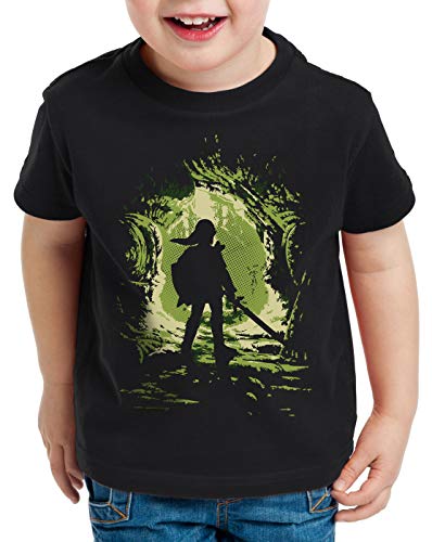style3 Link Explorer Camiseta para Niños T-Shirt Hyrule Gamer Switch, Talla:140