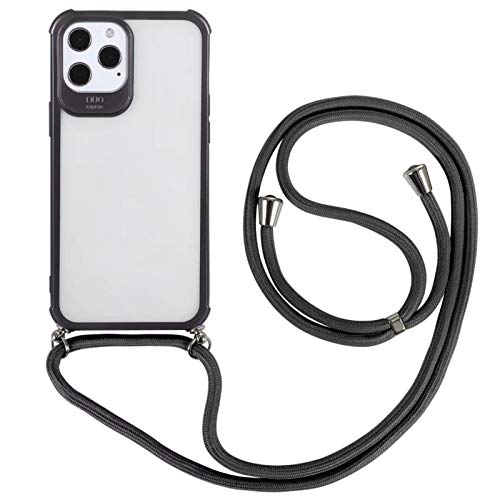 Suhctup Compatible con iPhone 12 Pro Funda con Cuerda TPU + PC Transparente Suave Silicona Carcasa con Correa Ajustable Cordón Collar de Cuello Cadena Ultrafina Bumper Caso,Negro Suhctup Compatible con iPhone 12 Pro Funda con Cuerda TPU + PC Transparente Suave Silicona Carcasa con Correa Ajustable Cordón Collar de Cuello Cadena Ultrafina Bumper Caso,Negro
