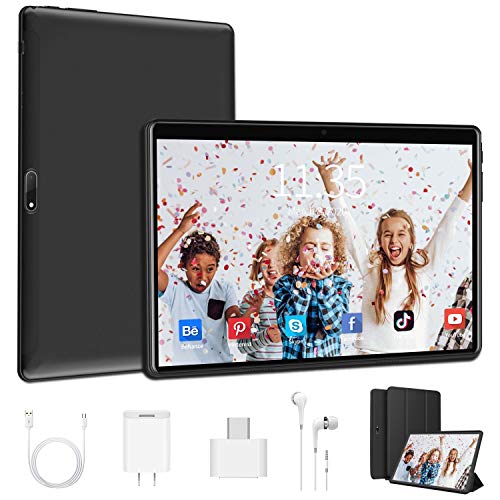 Tableta de 10 pulgadas con 4 GB de RAM, ROM de 64 GB, Tablet PC Android 9.0 4G LTE, Resolución de 1920 x 1200, 5.0 MP + 8.0 MP, WiFi | Cuatro núcleos | GPS | OTG | Bluetooth | SIM dual | Type-C, Negro Tableta de 10 pulgadas con 4 GB de RAM, ROM de 64 GB, Tablet PC Android 9.0 4G LTE, Resolución de 1920 x 1200, 5.0 MP + 8.0 MP, WiFi | Cuatro núcleos | GPS | OTG | Bluetooth | SIM dual | Type-C, Negro