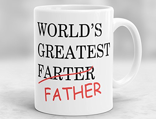 Taza para el Día del Padre del Padre del Mundo Greatest Farter Taza de café para él Regalo para papá Regalo de cumpleaños para hombres