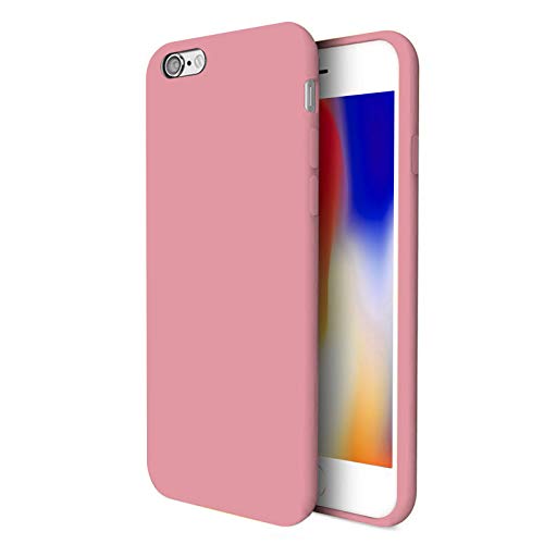 TBOC Funda para Apple iPhone 7 [4.7"] - Carcasa Rígida [Rosa] Silicona Líquida Premium [Tacto Suave] Forro Interior Microfibra [Protege la Cámara] Resistente Suciedad Arañazos