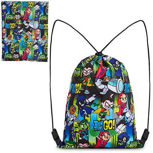 Teen Titans Go Mochila Cuerdas, Mochila Saco de Los Jovenes Titanes, Bolsa Deporte Para Niños, Mochila InfantiL, Regalos Niños Niñas Adolescentes