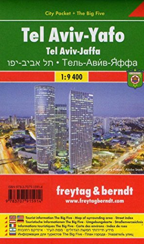 Tel Aviv-Yafo plano callejero palstificado. Escala 1:9.400. Freytag & Berndt.: Tel Aviv - Jaffa: PL 526 CP