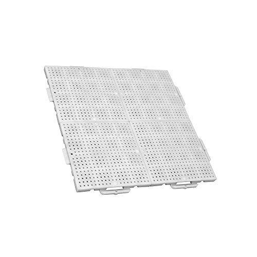 TERRAGUIDE COLOUR Placas para suelo / terraza 1m², 4 unidades de 50 x 50cm, 16 baldosas de clic, blanco
