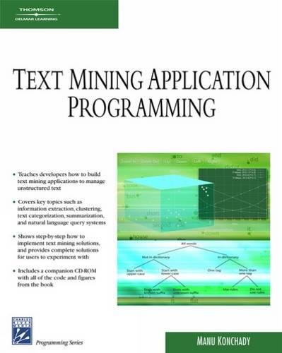 Text Mining Application Programming (Charles River Media Programmin)