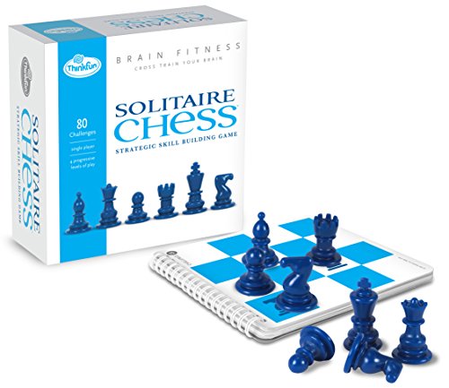ThinkFun Brain Fitness Solitaire Chess - Fun Version of Chess You Can Play Alone, Toy of the  Year Nominee