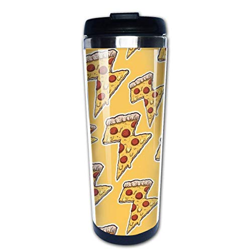 Thunder Cheesy Pizza Tazas de café Botella de agua de acero inoxidable Taza Taza de viaje Taza de café para mujeres/Hombres/Niños/Adolescentes/Adultos Home Outdoo