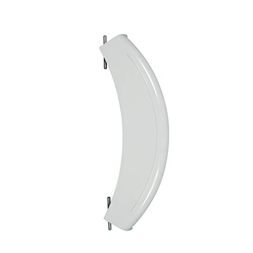 Tirador de puerta de plástico de repuesto para Bosch Siemens 00266751 266751 266751, ojo de buey, 200 x 47 x 18 mm, color blanco, con ejes para lavadora Tirador de puerta de plástico de repuesto para Bosch Siemens 00266751 266751 266751, ojo de buey, 200 x 47 x 18 mm, color blanco, con ejes para lavadora