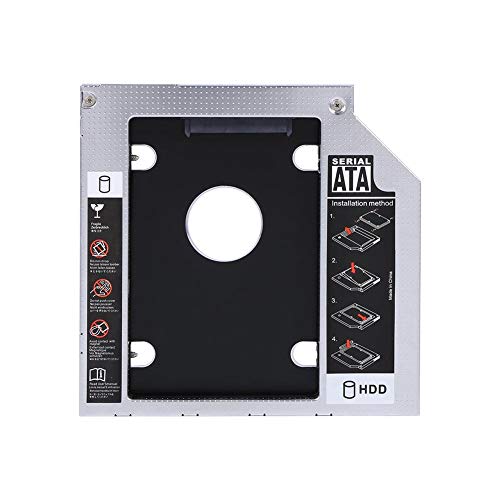 tonysa 9.5 mm Bahia Disco Duro HDD SSD Adaptador óptico de DVD para SATA 2.5in |CD-ROM para SATA 9.5 mm, Caja de Disco Duro para Laptop
