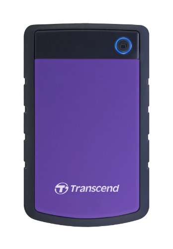 Transcend StoreJet 25H3 – Disco Duro Externo de 4 TB con Protección Antigolpes, USB 3.1, color Morado