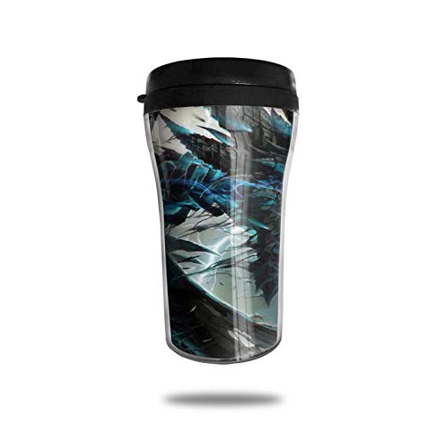 Travel Tumbler Coffee Mug with Flip Lid 250ml Thunder Dragon Blue Lightning Portable Durable Vacuum Insulated Coffee Cup for Home Outdoor