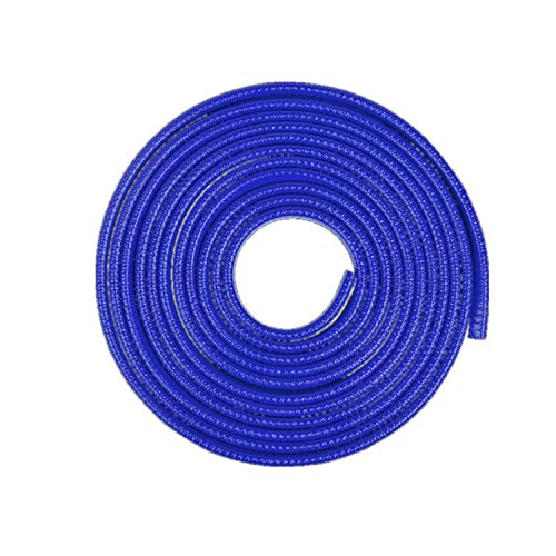 Tuokay 10M de Tira de Protección para Coche, sin Pega, Incorporado U en Forma de Resorte de Acero, Protección de Goma de Puerte de Coche Goma Borde de Coche (Azul)