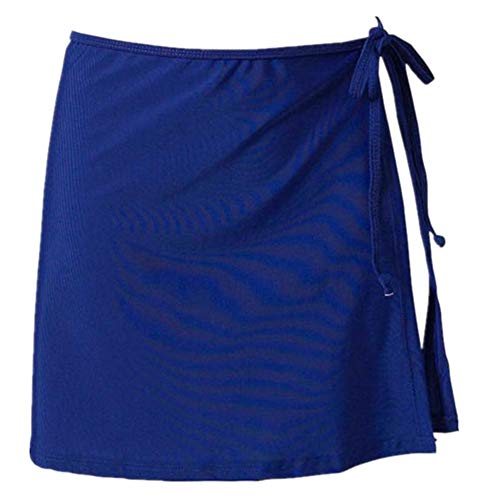 U/A - Falda de playa para mujer, color sólido, sexy Azul Azul2 40