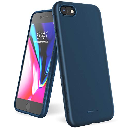 UNBREAKcable Funda para iPhone SE 2020, Funda para iPhone 8/7, [Anti-choques, Antideslizante, Ultrafino] Carcasa Protectora con TPU Suave para iPhone SE 2020/8/7 (4,7”) - Azul Oscuro