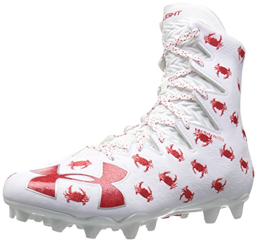 Under Armour Men's Highlight M.C. -Limited Edition Lacrosse Shoe, White (161)/Red, 16