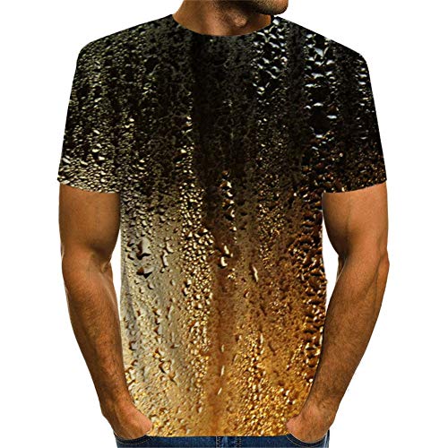 Unisex 3D T-Shirt Patrón Impresa M Gota de Agua Abstracta Gráfica Printed Hombre/Mujere Camiseta Verano Casual Fashion Cool Funny Manga Corta Tshirt Divertidas Tops