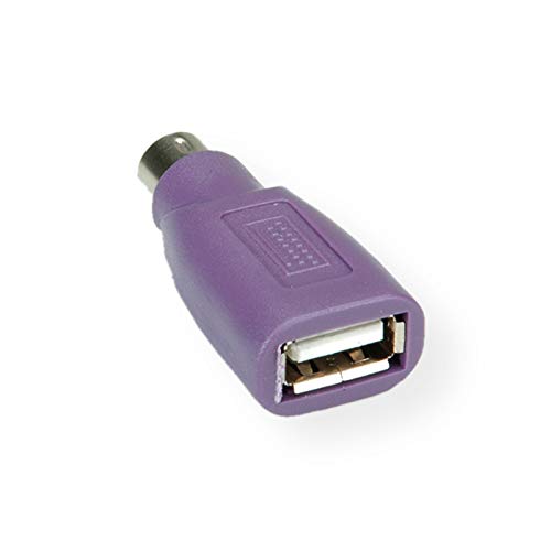 Value PS/2 to USB USB A PS/2 Púrpura - Adaptador para Cable (USB A, PS/2, Male Connector/Female Connector, Púrpura)
