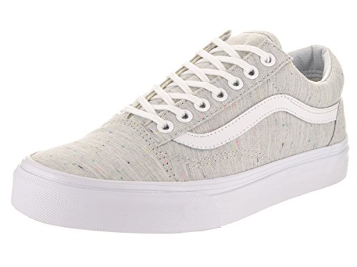 Vans Old Skool - Zapatillas de skate, unisex, (Jersey) grises/blancas, auténticas, 37