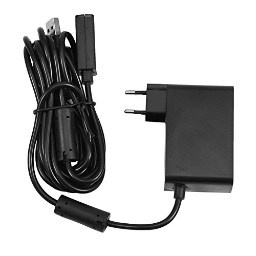 Vbestlife Adaptador de Cable de Adaptador de Corriente USB Cargador de Sensor Microsoft Xbox 360 Kinect con Enchufe de EE. UU. / UE (Negro)