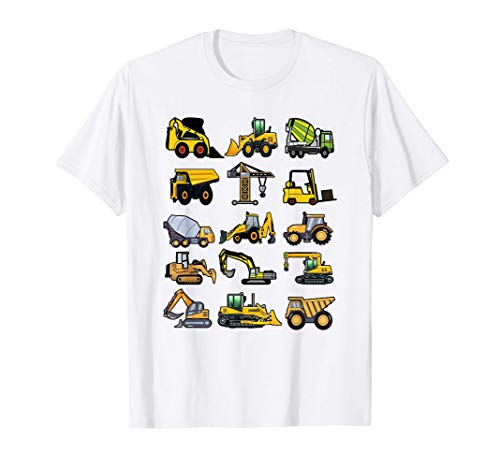 Vehículos Construcción Excavadora Camion Bulldozer regalo Camiseta