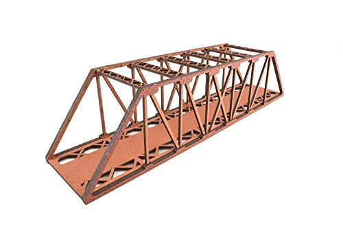 War World Scenics - Puente Tipo Girder Rojo de vía única 560mm con Detalles - Modelismo Ferroviario OO/HO, Maquetas