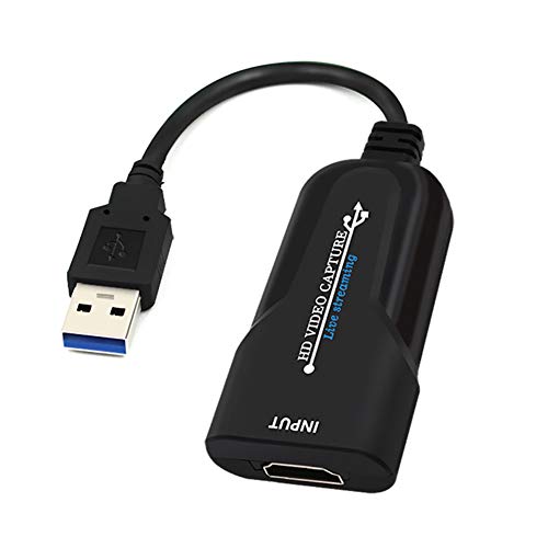 WEIHUIMEI USB 3.0 HDMI Game Capture Card,1080P HD UVC and UAC Video Reliable Streaming Adapter for Live Video Broadcasts Recording