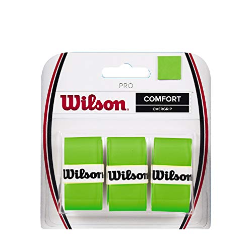 Wilson Sobreempuñaduras Pro, Lote de 3 unidades, Verde, WRZ470810 Wilson Sobreempuñaduras Pro, Lote de 3 unidades, Verde, WRZ470810